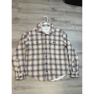 Hallstatt‎ Mens Large Plaid Flannel Shirt Long Sleeve Button Up Casual